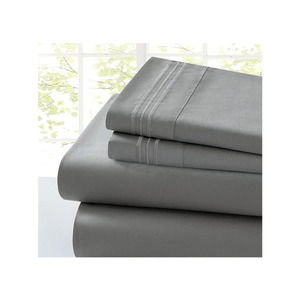 4 PC Bed Sheet Set KING Microfiber Soft Bedding Hypoallergenic 2500 Thread Gray